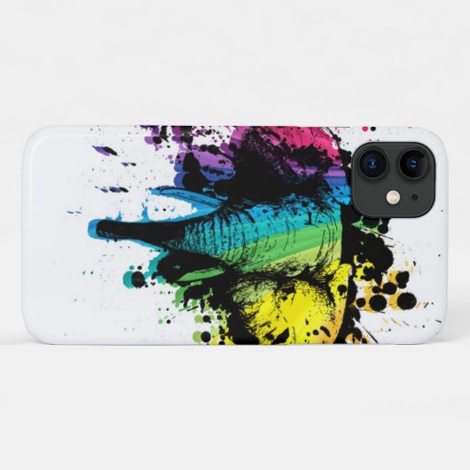 Rainbow Bull Elephant Abstract Design Case-Mate iPhone Case (Achterkant (horizontaal))