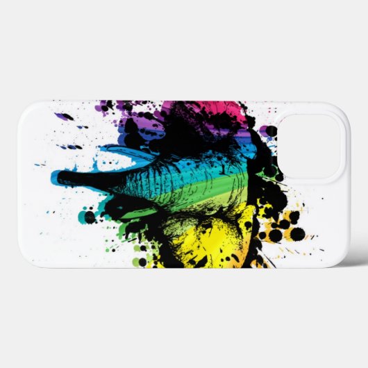 Rainbow Bull Elephant Abstract Design Case-Mate iPhone Case (Achterkant (horizontaal))