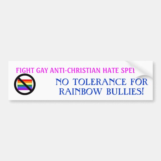 RAINBOW BULLIES BUMPERSTICKER (Voorkant)