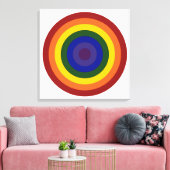 Rainbow Bullseye Canvas Afdruk (Insitu (Woonkamer))