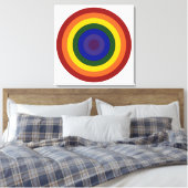 Rainbow Bullseye Canvas Afdruk (Insitu (Slaapkamer))