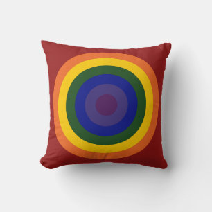 Rainbow Bullseye Kussen
