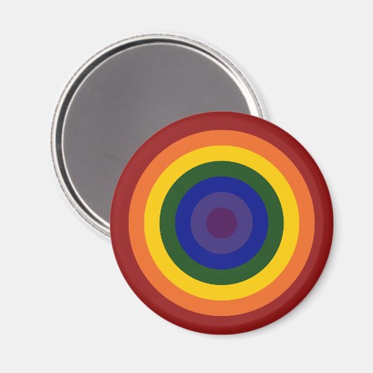 Rainbow Bullseye Magneet (Voorkant / Achterkant)