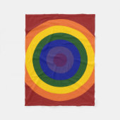 Rainbow Bullseye Pattern Fleece Deken (Voorkant)