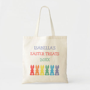 Rainbow Bunnies - speciaal aangepast paasjaar Tote Bag