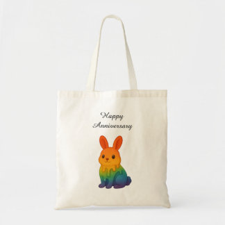 Rainbow Bunny - Gelukkig Jubileum Tote Bag