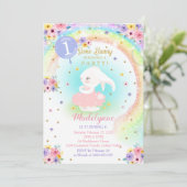 Rainbow Bunny Invitation Bunny Anniversaire (Debout devant)