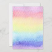 Rainbow Bunny Invitation Bunny Anniversaire (Dos)