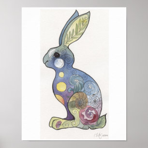Rainbow Bunny Poster