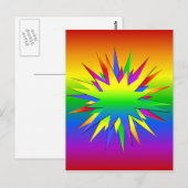 Rainbow Burst briefkaart, aanpassen Briefkaart (Voorkant / Achterkant)