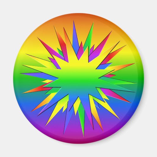 Rainbow Burst magnet Magneet (Voorkant)