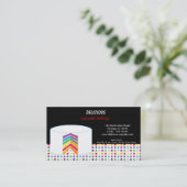 Rainbow Business Cake Visitekaartje (Staand voorkant)