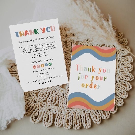 Rainbow Business Carte de remerciements