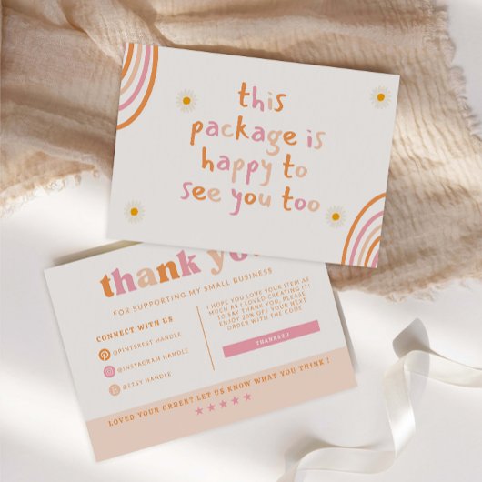 Rainbow Business Carte de remerciements