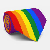 Rainbow Business Cravate & Fierté Rainbow Flag / L (Roulé)