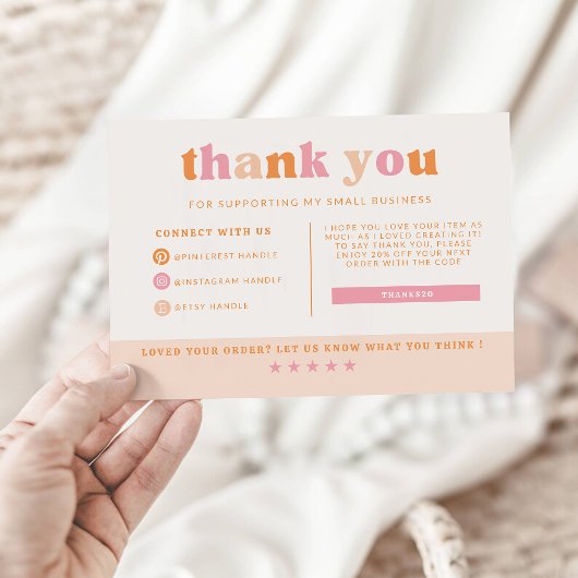 Rainbow Business Dank u kaart