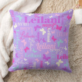 Rainbow butterflies, aangepaste naam paars Leilani Kussen (Deken)