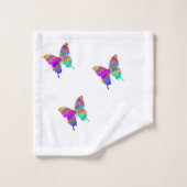Rainbow Butterflies Bath Towel Set Bad Handdoek (Wasdoekje)