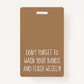 Rainbow Butterflies Script Teachers Bathroom Hall Badge (Achterkant)