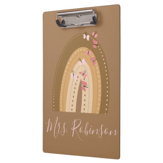 Rainbow Butterflies Script Teachers Name Klembord (Links)