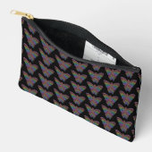 Rainbow Butterfly (black) - Accessories Pouch Etui (Open)