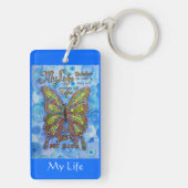 Rainbow Butterfly Diabetes Sleutelhanger (2 sided) (achterkant)