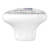 Rainbow Butterfly Floral, gepersonaliseerd Keramische Knop (Zijkant)