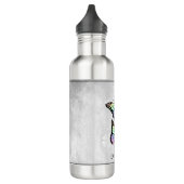 Rainbow Butterfly Floral, gepersonaliseerd Waterfles (Links)