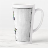 Rainbow Butterfly Floral Personalized Latte Mok (Rechts)