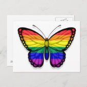 Rainbow Butterfly Gay Pride Flag Briefkaart (Voorkant / Achterkant)