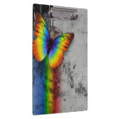 Rainbow Butterfly Grey Black Pattern Print Klembord (Rechts)