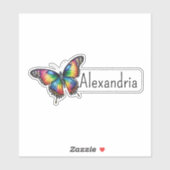Rainbow Butterfly ID Sticker (Vel)