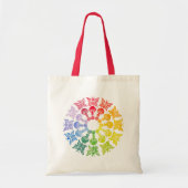 Rainbow Butterfly Mushroom Canvas tas (Voorkant)