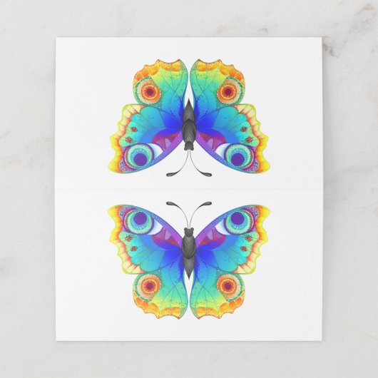 Rainbow Butterfly Peacock Eye (Buitenkant ongevouwen)