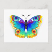 Rainbow Butterfly Peacock Eye Aankondigingskaart (Voorkant)