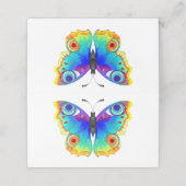 Rainbow Butterfly Peacock Eye Afsprakenkaart (Buitenkant ongevouwen)
