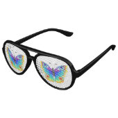 Rainbow Butterfly Peacock Eye Aviator Zonnebril (Gekanteld)