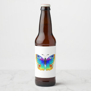 Rainbow Butterfly Peacock Eye Bier Etiket