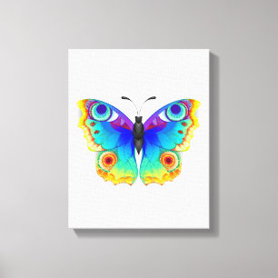 Rainbow Butterfly Peacock Eye Canvas Afdruk