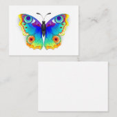 Rainbow Butterfly Peacock Eye Contactkaartje (Voorkant / Achterkant)