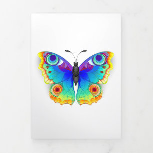 Rainbow Butterfly Peacock Eye Drieluik Aankondiging