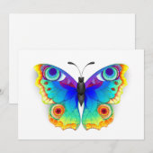 Rainbow Butterfly Peacock Eye Feestdagenkaart (Voorkant / Achterkant)