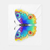 Rainbow Butterfly Peacock Eye Fleece Deken (Voorkant)