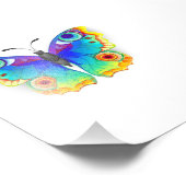 Rainbow Butterfly Peacock Eye Foto Afdruk (Hoek)