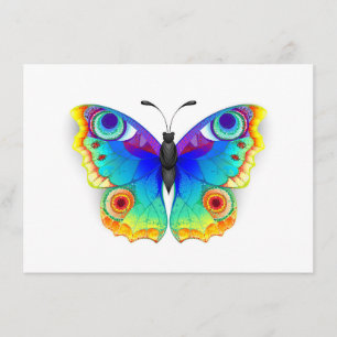 Rainbow Butterfly Peacock Eye Informatiekaartje
