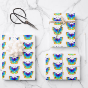 Rainbow Butterfly Peacock Eye Inpakpapier Vel