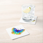 Rainbow Butterfly Peacock Eye Kartonnen Onderzetters (Insitu)