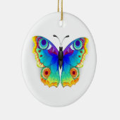 Rainbow Butterfly Peacock Eye Keramisch Ornament (Rechts)