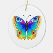 Rainbow Butterfly Peacock Eye Keramisch Ornament (Links)