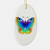 Rainbow Butterfly Peacock Eye Keramisch Ornament (Rechts)